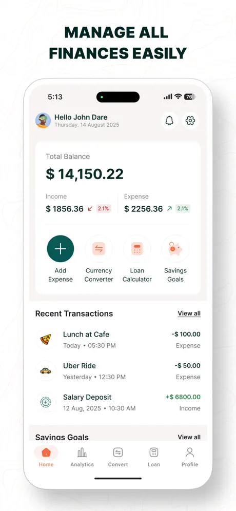 Expense Manager App Screenshot