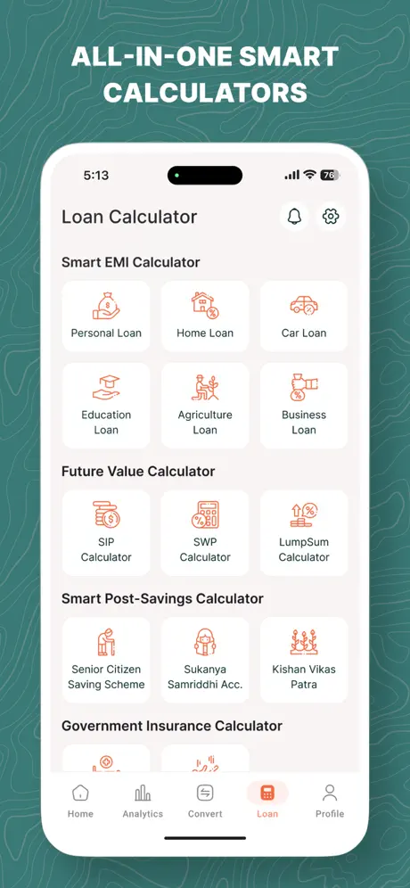 Built-in calculator & converter